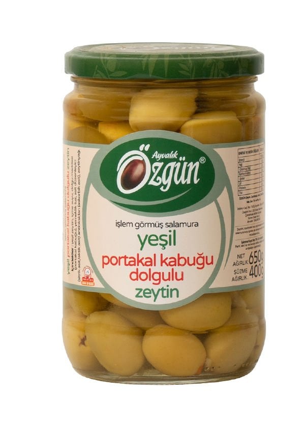 Portakal Kabuğu Dolgulu Zeytin - 1/2'lik Cam Kav.