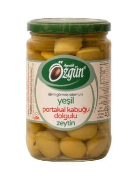 Portakal Kabuğu Dolgulu Zeytin - 1/2'lik Cam Kav.