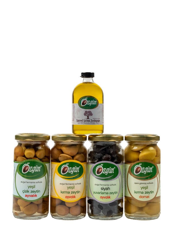 Özgün Hediyelik Paket - 5'li Zeytin ve Zeytinyağı Seti