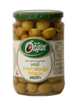 Limon Kabuğu Dolgulu Zeytin - 1/2'lik Cam Kav.