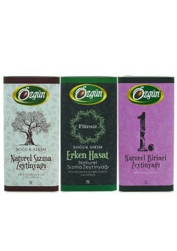 Özgün Zeytinyağı Üçlüsü - 5 L Teneke 3'lü Set