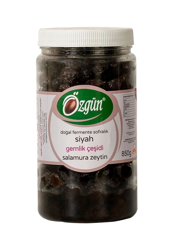 Gemlik Salamura Siyah Zeytin - 1'lik Pet Kav.