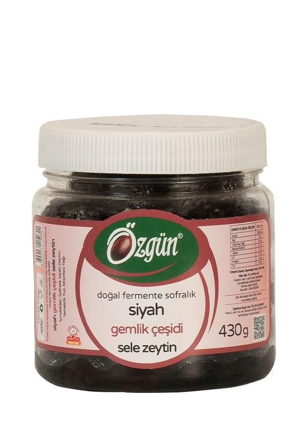 Gemlik Siyah Sele Zeytin - 430 g Pet Kav.