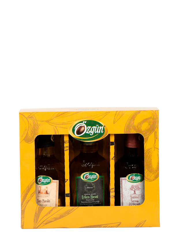 Özgün 3'lü Gurme Set - 3'lü 250 ml Kare Şişe