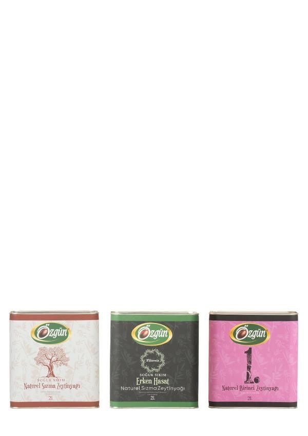 Zeytinyağı Üçlüsü - 2 L Teneke 3'lü Set