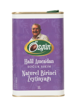 Halil Amca'dan Naturel Birinci Zeytinyağı - 1 L Teneke