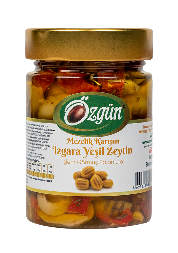 Mezelik Karışım Izgara Yeşil Zeytin - 330 g Cam Kav.