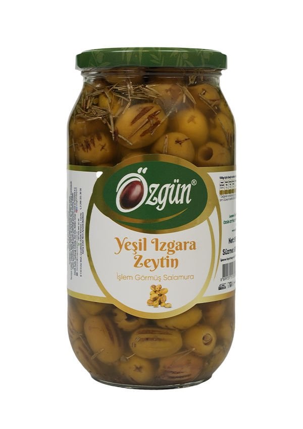 Izgara Yeşil Zeytin -  1'lik Cam Kav.