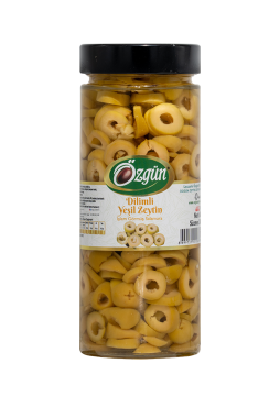 Dilimli Yeşil Zeytin - 600 g Cam Kav.