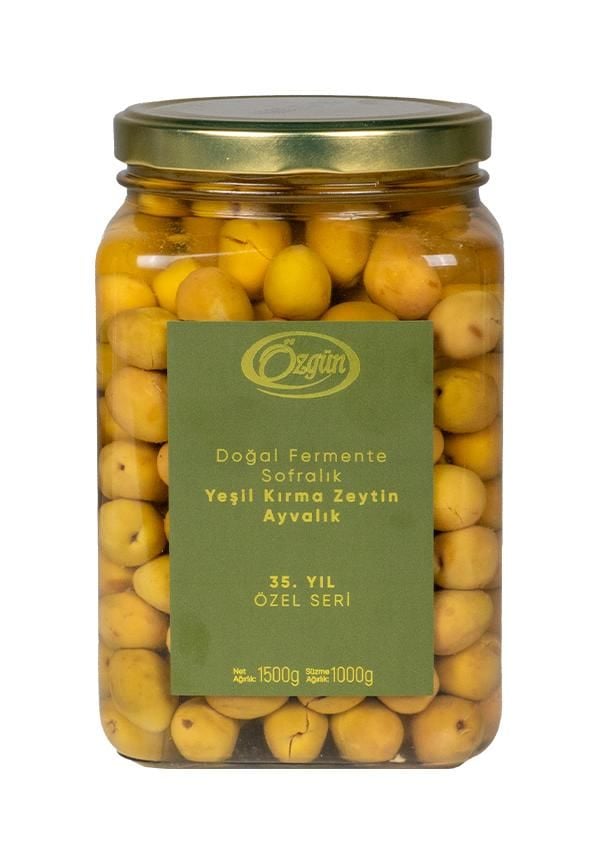 35. Yıl Özel Seri Ayvalık Kırma Yeşil Zeytin 1000 g